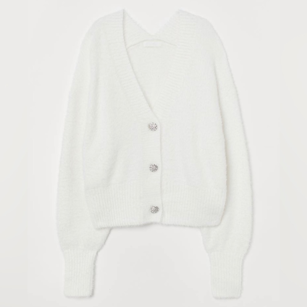 H&M Rhinestone Button Cardigan